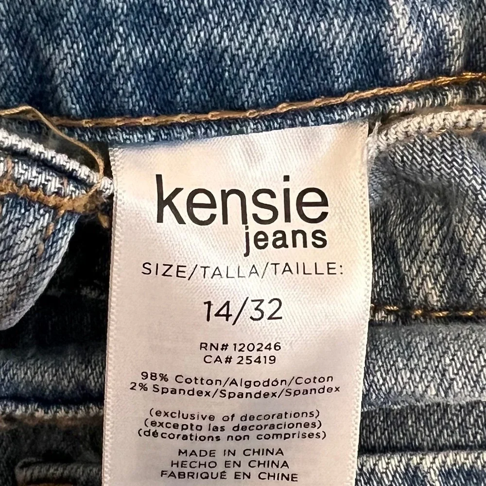 Kensie Jeans The Relaxed Bermuda Shorts Retro Luxe Stretch 14/32